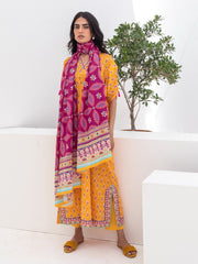 Zellbury Unstitched Printed Lawn 3 Piece Suit WUS23X30245