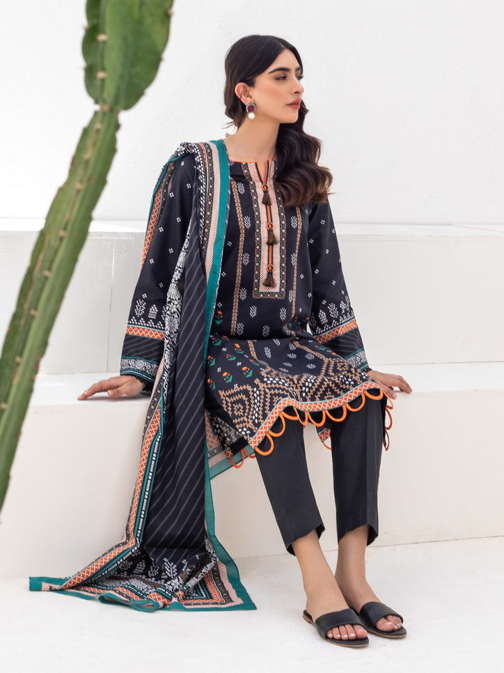 Zellbury Unstitched Printed Lawn 3 Piece Suit WUS23X30247