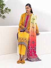Zellbury Unstitched Printed Lawn 3 Piece Suit WUS23X30249