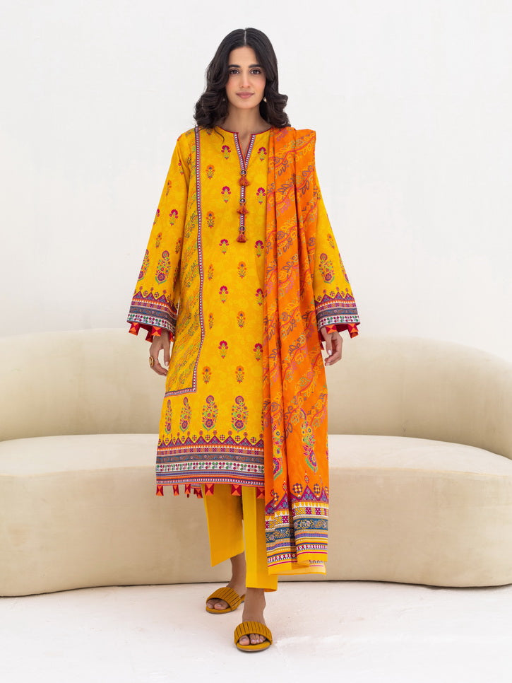 Zellbury Unstitched Printed Lawn 3 Piece Suit WUS23X30252