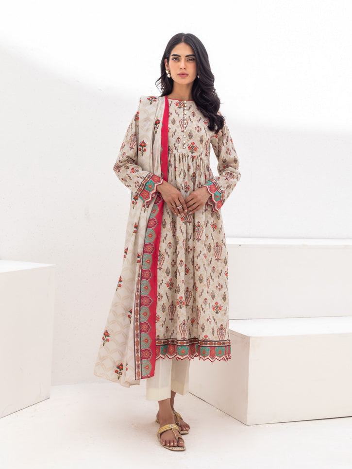 Zellbury Unstitched Printed Lawn 3 Piece Suit WUS23X30253