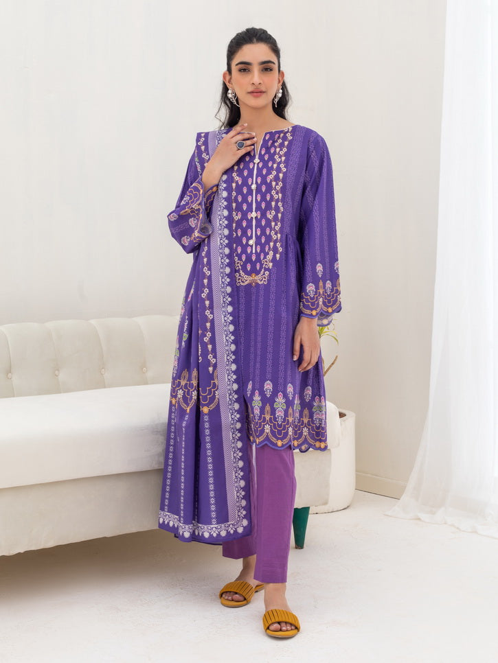Zellbury Unstitched Printed Lawn 3 Piece Suit WUS23X30255