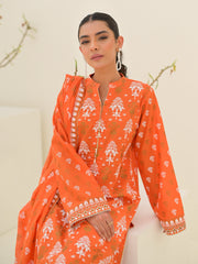Zellbury Unstitched Printed Lawn 3 Piece Suit WUS23X30555