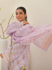 Zellbury Unstitched Printed Lawn 3 Piece Suit WUS23X30556