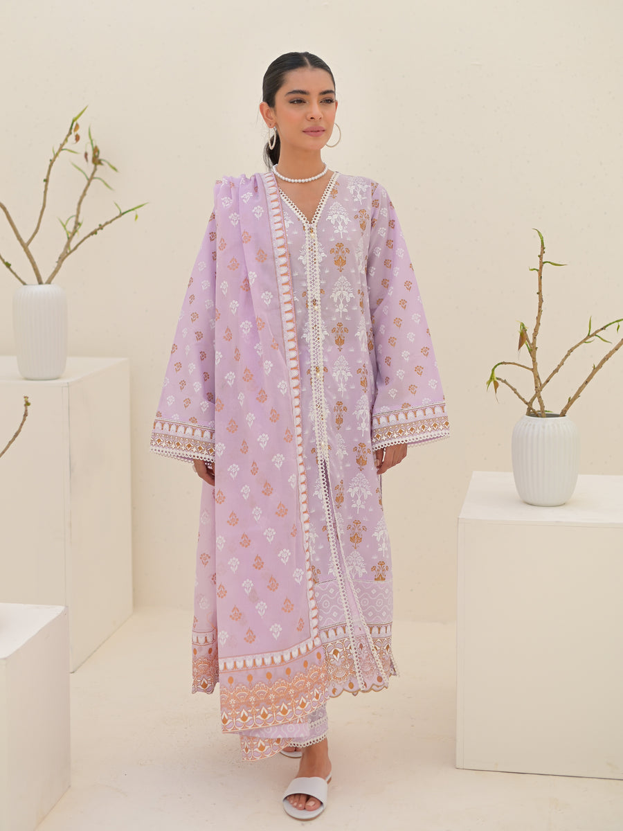 Zellbury Unstitched Printed Lawn 3 Piece Suit WUS23X30556