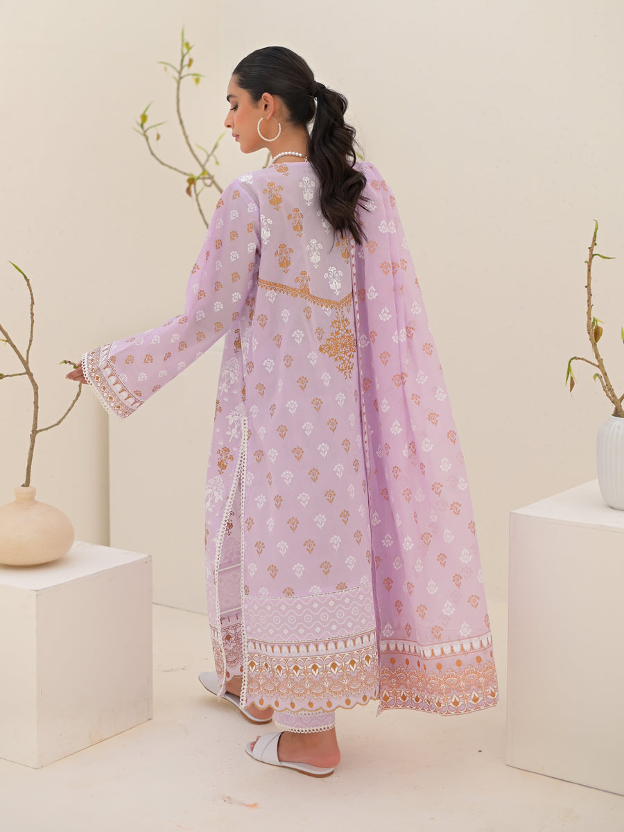 Zellbury Unstitched Printed Lawn 3 Piece Suit WUS23X30556