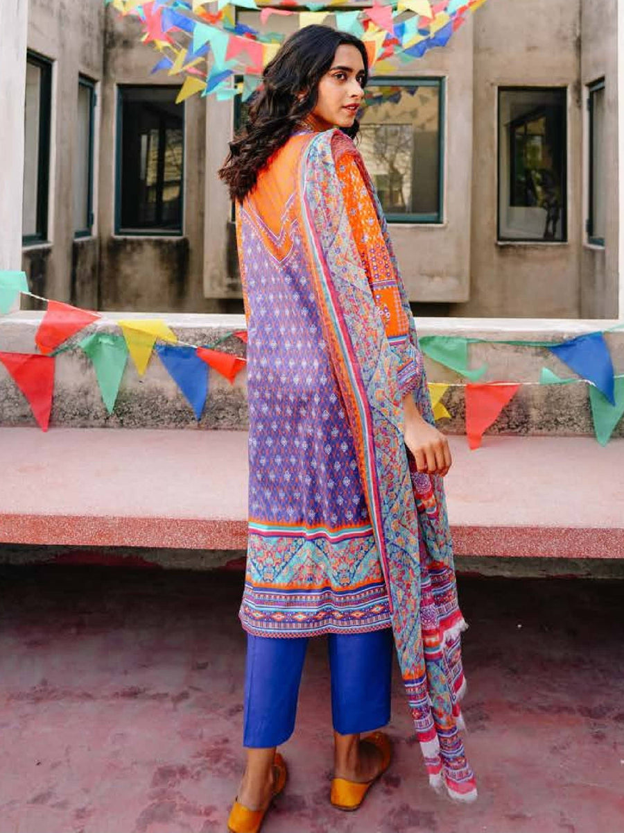 Zellbury Lawn Unstitched 2 Piece Embroidered Suit WUSCE828 - FaisalFabrics.pk