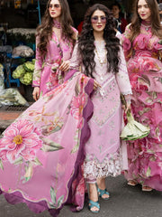 Mushq Lawana Embroidered Luxury Lawn Unstitched 3Pc Suit MSL-23-14 Walia