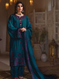 Rayon by Sifa Embroidered Winter 3Pc Unstitched Suit SR21-07 Teal Ocean - FaisalFabrics.pk