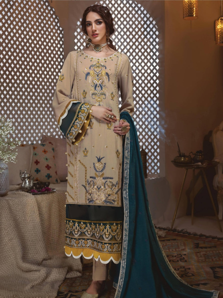 Rayon by Sifa Embroidered Winter 3Pc Unstitched Suit SR21-11 Orchid Haze - FaisalFabrics.pk