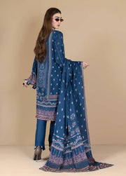 Florence Vol 07 Embroidered Cotail Linen Unstitched 3Pc Suit D-01