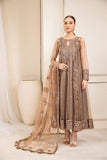 FARASHA Luxe Atelier Embroidered Luxury Net Unstitched Suit - Whisper