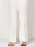 Unstitched Cotton Plain Trouser Fabric White WHT-01 - FaisalFabrics.pk