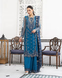 HemStitch Luxury Festive Unstitched Embroidered Net 3Pc Suit - Winha