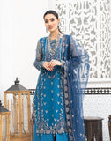 HemStitch Luxury Festive Unstitched Embroidered Net 3Pc Suit - Winha