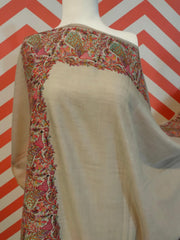 Womens Kashmiri Hand Embroidered Shawl, Border Design Work RK-11 - FaisalFabrics.pk