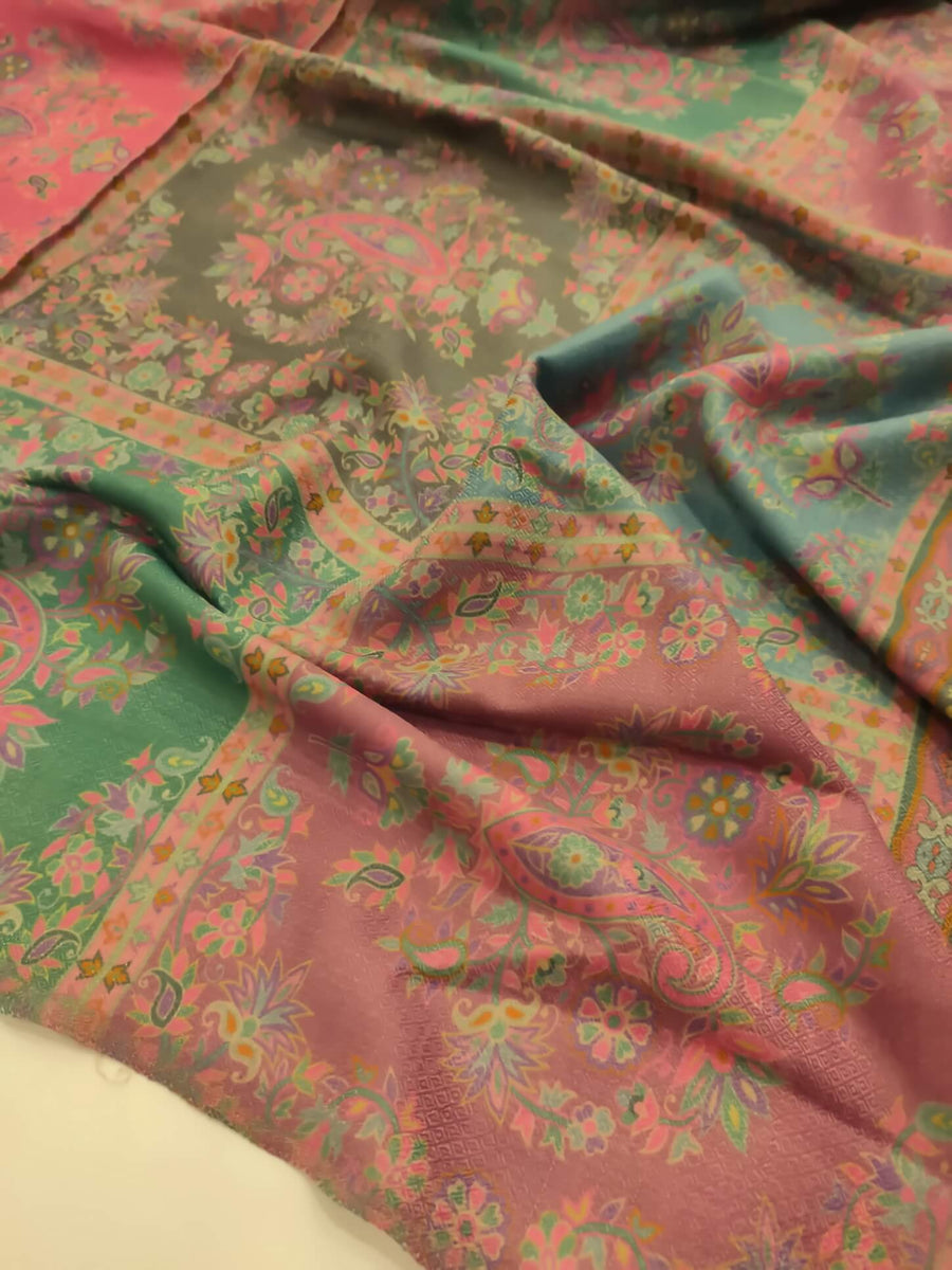 Womens Printed Shawl Ultra Soft and Warm Pashmina Wool, Full Size PRK-40 - FaisalFabrics.pk