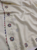 Womens Pashmina Wool Shawl with Embroidery Border work RK-1111