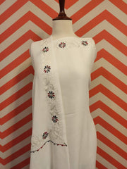 Womens Pashmina Wool Shawl with Embroidery Border work RK-1111 - FaisalFabrics.pk