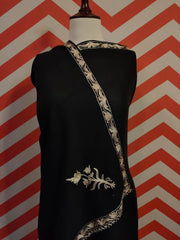 Womens Pashmina Wool Shawl with Embroidery Border work RK-604 - FaisalFabrics.pk