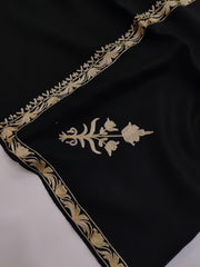 Womens Pashmina Wool Shawl with Embroidery Border work RK-604 - FaisalFabrics.pk