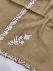 Womens Pashmina Wool Shawl with Embroidery Border work RK-605 - FaisalFabrics.pk