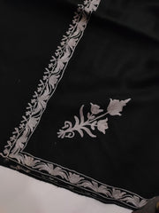 Womens Pashmina Wool Shawl with Embroidery Border work RK-607 - FaisalFabrics.pk