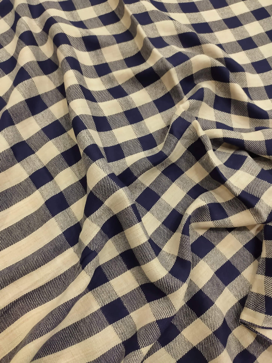 Womens Check Shawl Ultra Soft and Warm Fine Wool, Full Size RKB-C04 - FaisalFabrics.pk
