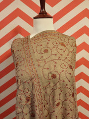 Womens Kashmiri Hand Embroidered Fine Wool Shawl RK-31 - FaisalFabrics.pk