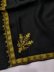 Womens Pashmina Wool Shawl with Embroidery Border work RK-51 - FaisalFabrics.pk
