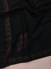 Womens Pashmina Wool Shawl with Embroidery Border work RK-55 - FaisalFabrics.pk