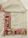 Womens Pashmina Wool Shawl with Embroidery Border work RKB-22 - FaisalFabrics.pk