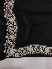 Womens Pashmina Wool Shawl with Embroidery Border work RKB-30 - FaisalFabrics.pk