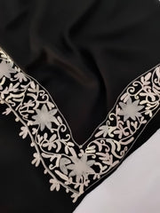 Womens Pashmina Wool Shawl with Embroidery Border work RKB-30 - FaisalFabrics.pk