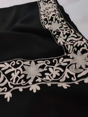 Womens Pashmina Wool Shawl with Embroidery Border work RKB-30 - FaisalFabrics.pk