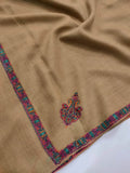 Womens Kashmiri Hand Embroidered Shawl, Border Design Work RKC-111 - FaisalFabrics.pk
