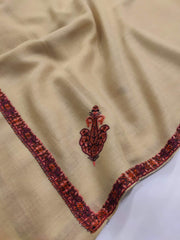 Womens Kashmiri Hand Embroidered Shawl, Border Design Work RKC-112 - FaisalFabrics.pk