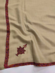 Womens Kashmiri Hand Embroidered Shawl, Border Design Work RKC-114 - FaisalFabrics.pk