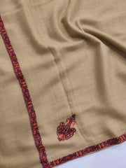 Womens Kashmiri Hand Embroidered Shawl, Border Design Work RKC-115 - FaisalFabrics.pk