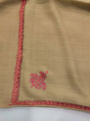 Womens Kashmiri Hand Embroidered Shawl, Border Design Work RKF-201 - FaisalFabrics.pk