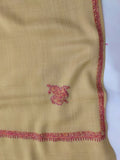 Womens Kashmiri Hand Embroidered Shawl, Border Design Work RKF-202 - FaisalFabrics.pk