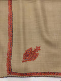 Womens Kashmiri Hand Embroidered Shawl, Border Design Work RKF-205