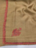 Womens Kashmiri Hand Embroidered Shawl, Border Design Work RKF-206 - FaisalFabrics.pk