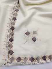Womens Pashmina Wool Shawl with Embroidery Border work RKG-93 - FaisalFabrics.pk