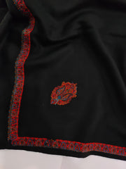 Womens Kashmiri Hand Embroidered Shawl, Border Design Work RKK-83 - FaisalFabrics.pk