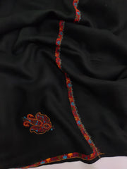 Womens Kashmiri Hand Embroidered Shawl, Border Design Work RKK-86 - FaisalFabrics.pk