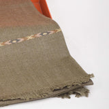 Dynasty Lux Herringbone Men's Blended Wool Shawl - Wood