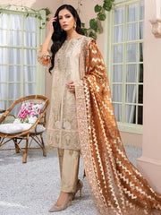 XENIA Formals Dareechay Embroidered Chiffon 3pc Suit 02-Zhaleh - FaisalFabrics.pk
