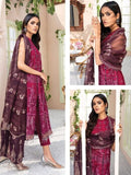 XENIA Formals Dareechay Embroidered Chiffon 3pc Suit 03-Rosana - FaisalFabrics.pk