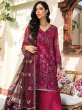XENIA Formals Dareechay Embroidered Chiffon 3pc Suit 03-Rosana - FaisalFabrics.pk